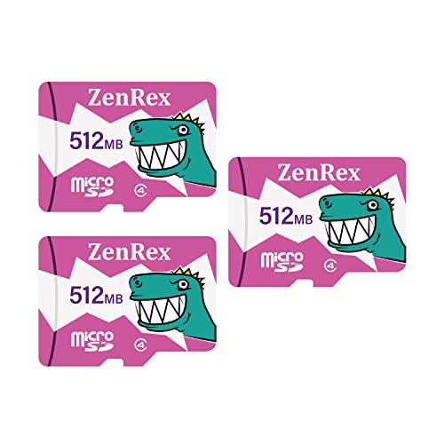 ZenRex 512MB 1pbN MicroSD C4 [J[h 3 ƃf[^f[^ۑƃt@C]p A_v^[t