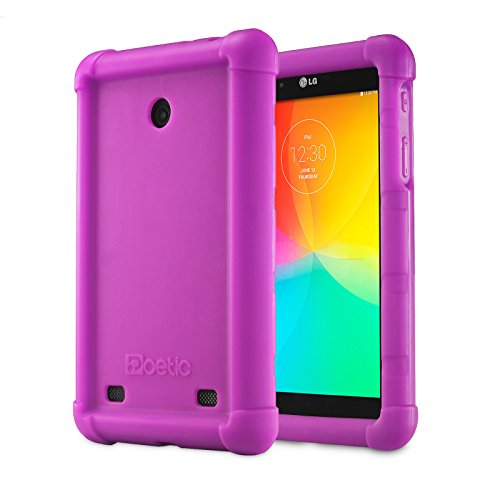 Poetic TurtleSkin Series Case for LG G Pad 7.0, Heavy Duty Shockproof Kids Friendly Silicone Bumper Protective Case Cover, Black