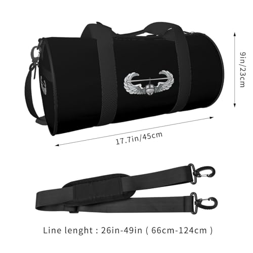 Proud Army Air Assault Wings Convertible Garment Bag with Shoulder Strap, Carry on Garment Duffel Bag for Men - Rolling Foldable for Travel Luggage Bags (Black)3