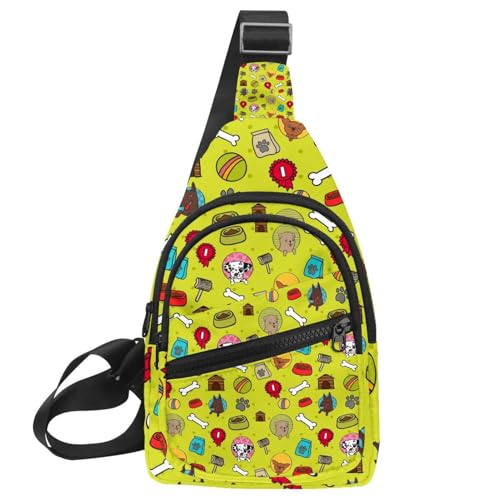 Sac à bandoulière réglable multicolore pour randonnée urbaine et voyage