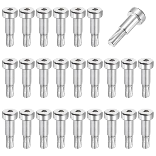 MECCANIXITY 26Pcs 304 Stainless Steel Shoulder Bolt 6mm Dia 10mm L M5x0.8