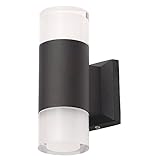 LITECRAFT Outdoor Wall Light Remote Controlled Integrated LED - Black (Up & Down)