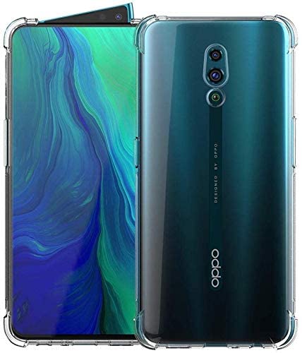 Silicone Ultra Clear Slim Shockproof Anti-Slip Grip Soft Back Cover Case With Camera Protection For Oppo Reno|Cph1917 (Bumper Transparent)