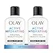 Olay Face Moisturizer, Active Hydrating Beauty Fluid Lotion, Original Facial Moisturizer, 4 Oz. (Pack of 2)