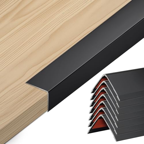 Image of 8PCS 48 inch Black Metal Corner Protector, L molding Tile Trim