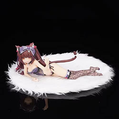 Sonsoke Nekopara Anime Figure Chocola&Vanilla Action Figures Toy Figurine Kneeling Position Blanket Character Model Toy Statue Figure Cosplay Gift 5.5Inch (Chocola) #TOP3