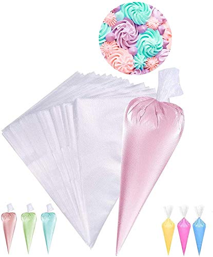 rosepartyh Manga Pastelera Desechable 100Pcs Crema Bolsas de Pastelería Pasteles Pastel Glaseado Reposteria Mangas Profesional Fondant Decoración