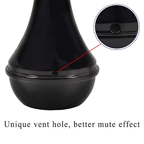 Eastrock Trumpet Practice Mute,Lightweight Aluminum Trumpet Mute Silencer for Jazz,Classic,Beginners and Students（Black） - Thumbnail 3