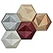 Art3dwallpanels Faux Leather Tiles 3D Wall Panels Hexagonal Mosaic Wall Tiles (20 Pack)