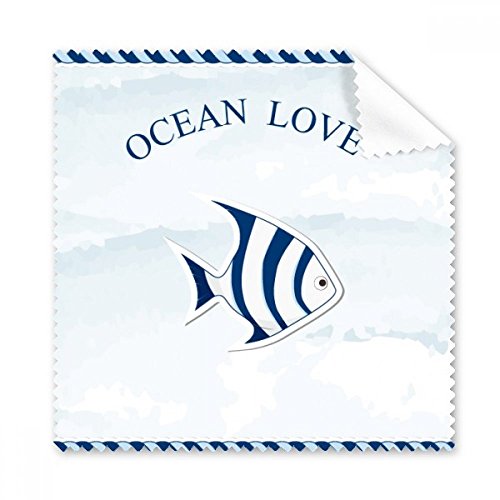 Cadeau 5pcs nettoyant tissu bleu poisson tropical pour ecran et verres
