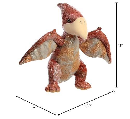 Aurora(r) Ferocious Dinos & Dragons Pteranodon Stuffed Animal - Prehistoric Fun - Cuddly Companions - Brown 11 Inches - Image 2