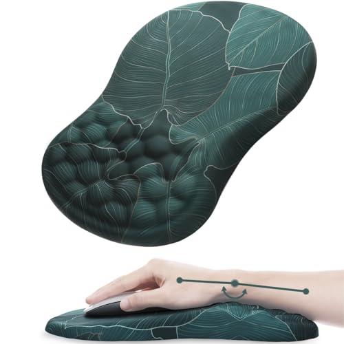 Laokiiy Mouse Pad Wrist Support Banana Leaf Green
