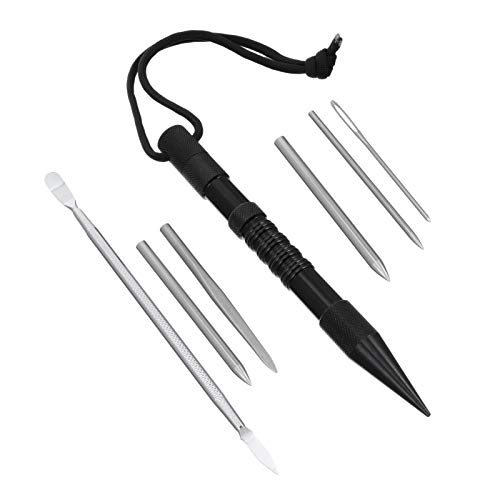 HEALLILY 7Pcs Lacing Needles Leather Work Bracelet Stitching Needles Smoothing Tool Set