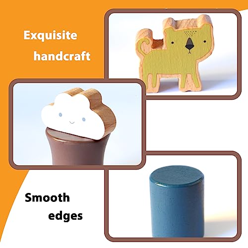 Muulaii 28Pcs Wooden Stacking Animals Toys For Kids Balancing Stacking Games Educational Preschool Learning Montessori Toys For Kids 3 4 5 6 Years Boy And Girl Birthday Gifts #TOP3