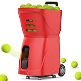 Dfdieratve MáQuina de Pelotas de Tenis Lanzador AutomáTico de Pelotas de Tenis para Entrenamiento y PráCtica, Ejercicios Puntuales/de Alta PresióN/de Lanzamiento, Control Remoto y de AplicacióN,Red