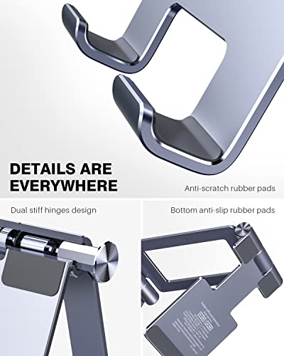 Anozer Tablet Stand, [Updated] Adjustable & Foldable Aluminium Ipad Stand,Compatible With 2022 Ipad Air 5/4,Ipad Mini 6/5,Ipad 10.2,Ipad Pro 12.9/11, Portable Monitor, Surface Pro, Phones (4-13 Inch) #TOP4