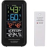 La Crosse Technology S82967 Electric/Battery-Powered Color-LCD Wireless 2-Piece Digital Personal Weather Station with Hygrometer and Calendar
