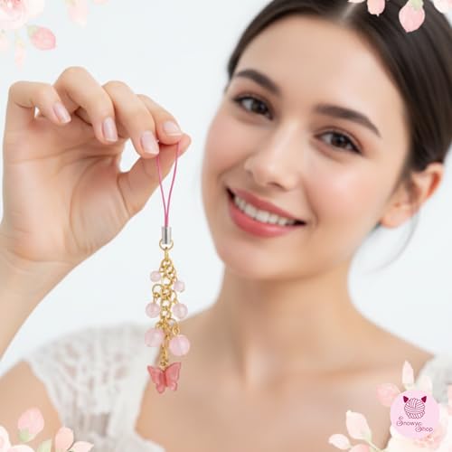 Image of SNOWY SHOP Korean Silver Bow Phone Charm - Cute Heart & Starfish Pendant | Aesthetic Korean Mobile Chain, Bag Hanging & Keychain Jewelry for Girls & Women