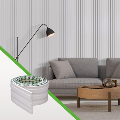 Painel Ripado em EVA Branco Neutro - Flexível e Personalizável (A...