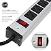 Digital Energy 16-Outlet Workshop Metal Power Strip with 25 Ft Long Extension Cord, Aluminum Alloy