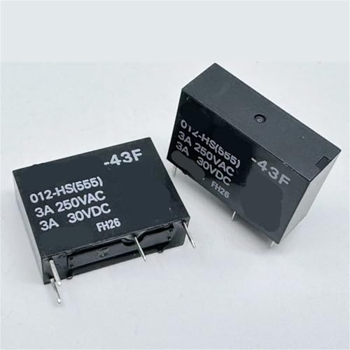 Relé JZC-43F 012-HS 555 de 12V 3A y 4 pines para microcontroladores PCB