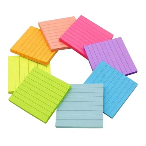 Notes autocollantes colorées pour ne plus oublier vos tâches : lot de 8 blocs-notes repositionnables