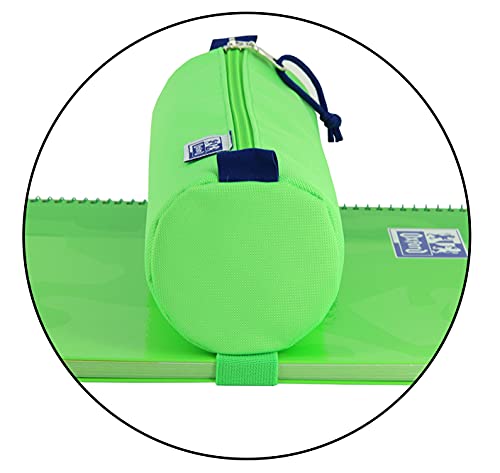 Oxford, Kangoo Kids Large Round School Pencil Case, 22 cm, Green - Image 3