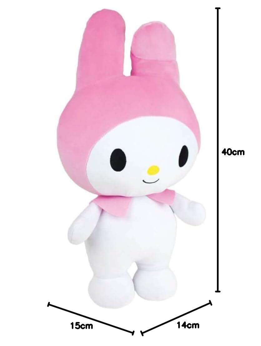 Jemini | Peluche My Melody 40 cm | Cojín Suave Rosa | Doudou bebé Lavable | Licencia Oficial Sanrio | Juguete de Despertar Desde el Nacimiento | Idea de Regalo para niños, cumpleaños, Navidad, 024568