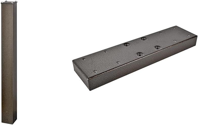 Mail Boss 7123 Bronze 43x4x4 In-Ground Mailbox Mounting Post and 7147 Two-Mailbox Spreader Bar