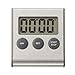 Timer Kuchenny, Lodówka Naklejka Odliczanie Zegarowy Zegar Kuchenny Cyfrowy Zegar Odliczania Z Wyświetlaczem Lcd I Głośnym Alarmem, Stojakiem Tylnym, Magnesem Na Gotowanie, Prysznic, Srebrny Łazienka