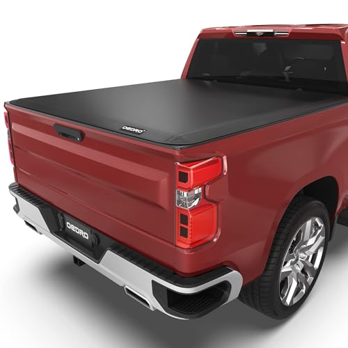 Image of oEdRo Soft Roll Up Tonneau Cover for 2019-2026 Chevy Silverado 1500 5.8ft