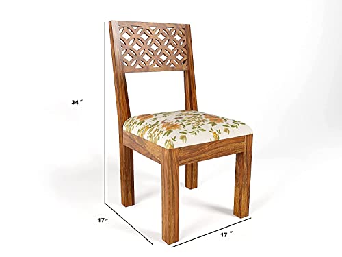 Image of SHRI MINTU'S ART Sheesham Wood Dining Table 4 Seater | Four Seater Dinning Table with 3 Chairs & 1 Bench for Home | Chairs with Cushion | Dining Room Sets for Kitchen & Restaurants | Provincial Teak