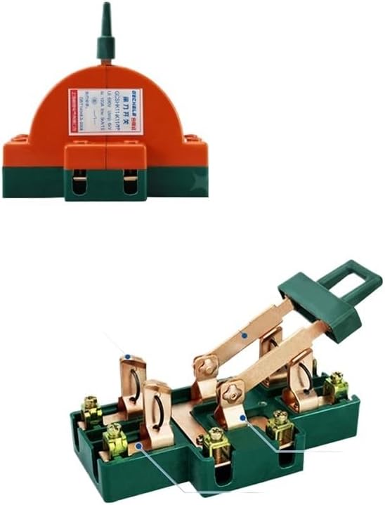 Knife Switch Reversing Switch Knife Switch All Copper Material LED Light Display 2P 3P 32A 63A 100A 220V 380V(2P-32A NO LED)