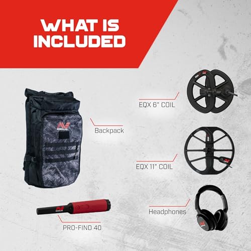 Image of MINELAB Equinox 900 Bundle, Includes Metal Detector, PRO-FIND 40 Pinpointer, and Backpack