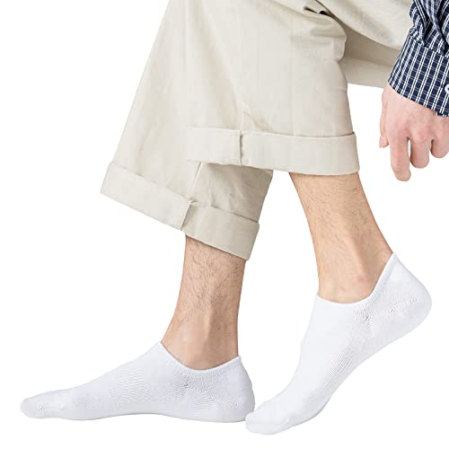Jormatt 6 Pairs Men No Show Low Cut Socks Non-Slip Women Athletic Sneaker Socks Comfort 100% Cotton Casual Invisible Socks, Mens Shoe Size 6-10 #TOP1