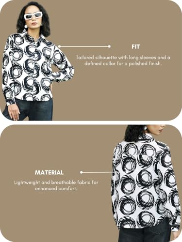 Image of GRECIILOOKS Shirts for Women - Korean Style Long Sleeve Oversized Button Down | Plus Size Workwear Top for Office & Casual Wear