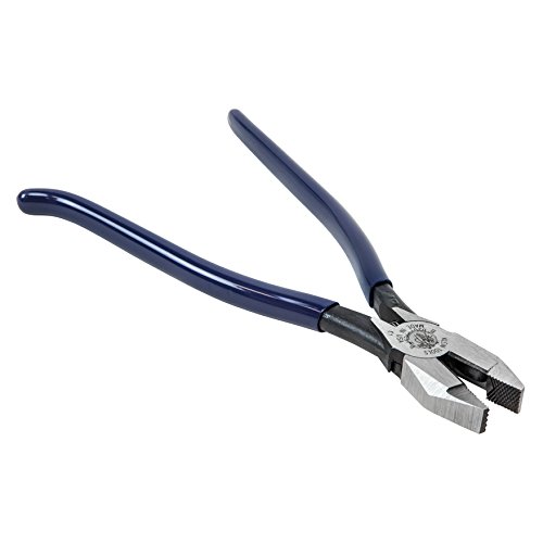 Klein Tools D201-7CST Ironworker Pliers, Spring Loaded Side Cutters for Rebar Cutting and Bending, 9-Inch Long