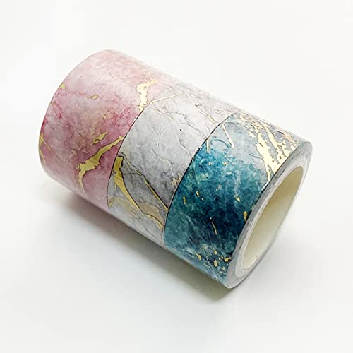 Yubbaex Gold Veins Washi Tape Gorgeous Foil Masking Tape Set Decorative For Arts, Diy Crafts, Journal Supplies, Planners, Scrapbook, Card/Gift Wrapping (Marbling Patterns) #TOP4