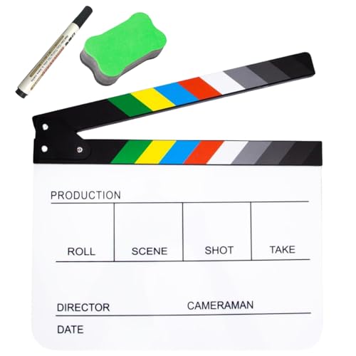 Ardoise en plastique acrylique pour écrire et effacer les notes de tournage vidéo