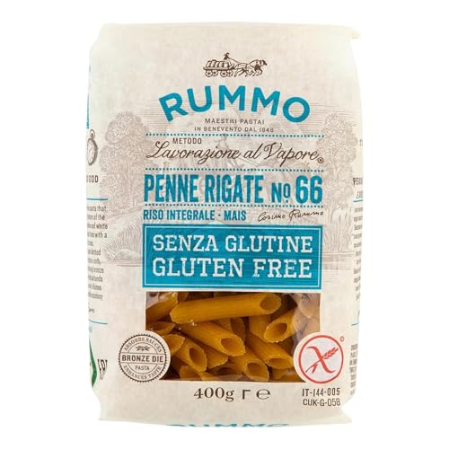 Rummo Gluten Free Penne Pasta No.66 - Premium Italian Pasta, Crafted for Perfect Texture & Taste, 400 g (Pack of 1)