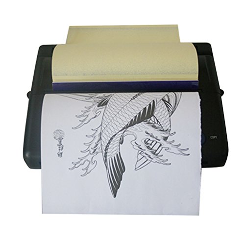 Enshey Black Tattoo Transfer Stencil Machine Thermal Copier Printer Machine Copier Thermoprinter Tattoo Kit Fast Transfer Speed TPH Recording Mode for Temporary and Permanent Tattoos - Thumbnail 2