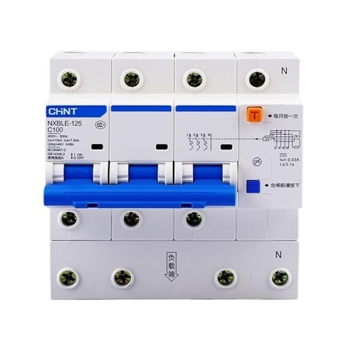 Interrupteur différentiel 3P+N Chint NXBLE-125 triphasé pour tableau électrique