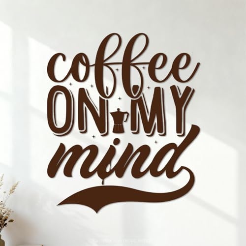 le café dans ma tête Stickers muraux 41x48.4cm Étanche Café