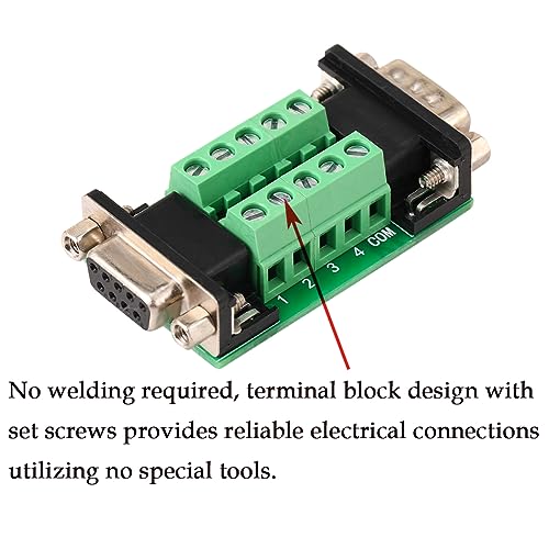 4PCS Conector DB9 Macho y Hembra en Placa Adaptadora miniatura 4