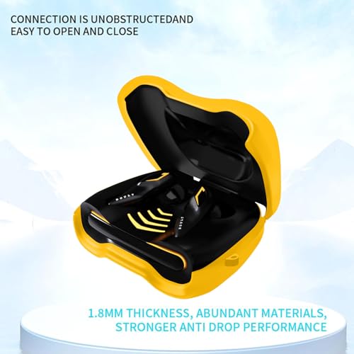 Image of MoonMart Silicone Case Cover Compatible with Boult Astra, UFO, Mustang & GoBoult Ember (Yellow)