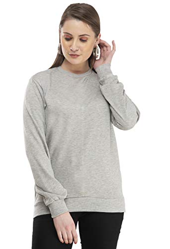 Image of IndiWeaves Women Fleece Warm Sweatshirt for Winters (XL,Grey,Purple,Mustard) Pack of 3