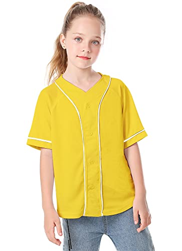 Image of Yuji Itadori Kids Baseball Jersey Button Boys Short Sleeve T-Shirts Hip Hop Fashion Casual Sports Solid Color Shirt