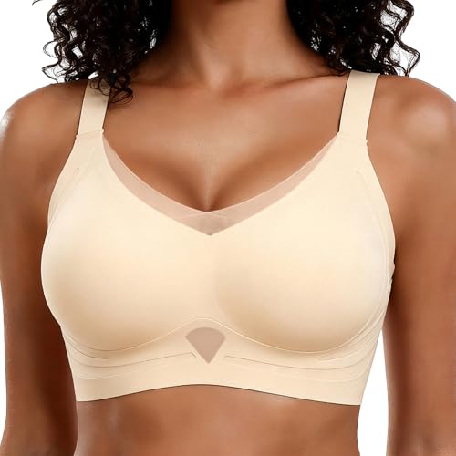 Image of Smoothing Bra Anti Sagging Wireless Push Up Bras for Women No Underwire Full Coverage Bra Comfy Bras for Women