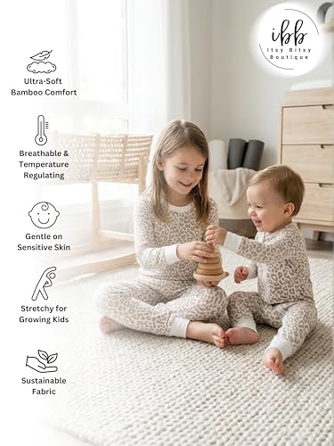 Image of ITSY BITSY BOUTIQUE Viscose Bamboo Baby Pajamas - Boys and Girls Footie Sleeper Convertible 2-Way Zipper Sleeper