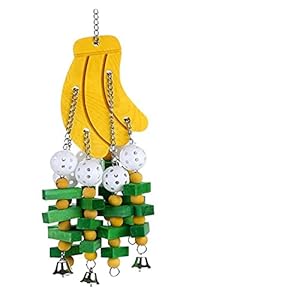 Vogelspeelgoed 1pc Pet Parrot Speelgoed Houten Duurzame Vogels Chew Toys Grote kleurrijke speelgoed voor papegaai Macaw…